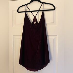 Loft velvet strappy tank (xl)- NWOT